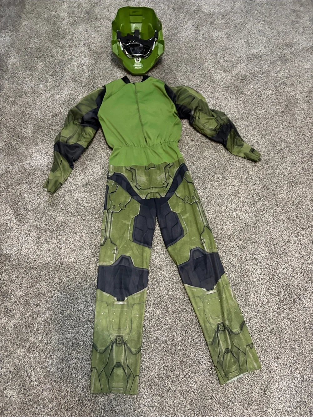 Halo Master Chief-Style Kids Costume with Helmet Size M 8-10